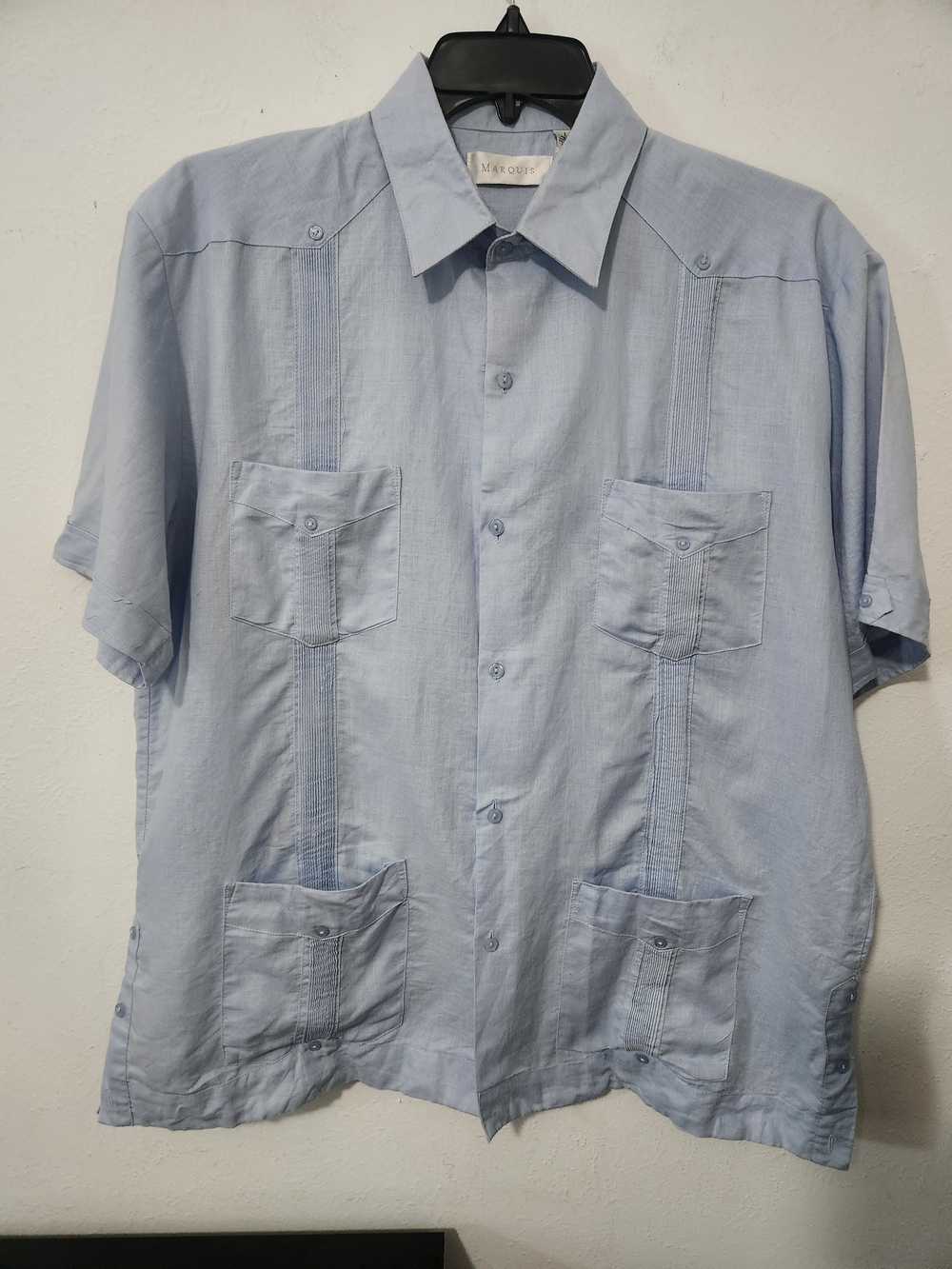 Marquise Light Blue Short-Sleeve Shirt Jacket